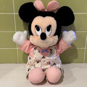Vintage Disney Baby Minnie Mouse Plush (c. 1980s)